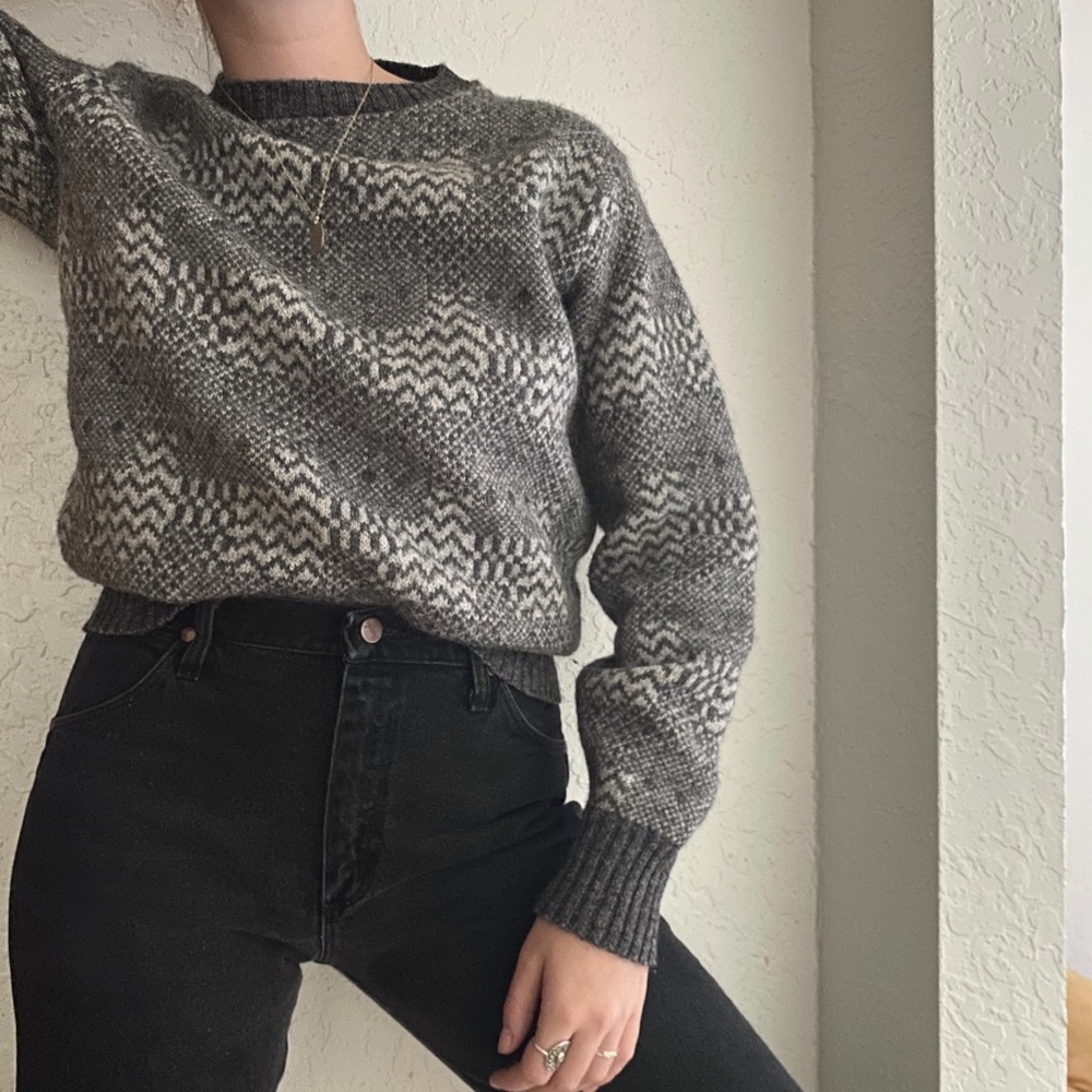 Vintage Oversized Wool Knit Sweater Scotland - Picture 4 of 4